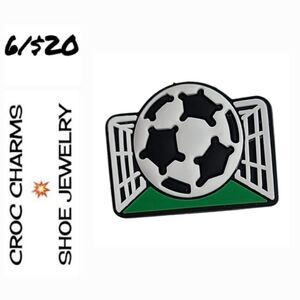 6/$20 Soccer Ball Goal Croc Charm Shoe Jewelry Goalie Team Sport Mom School